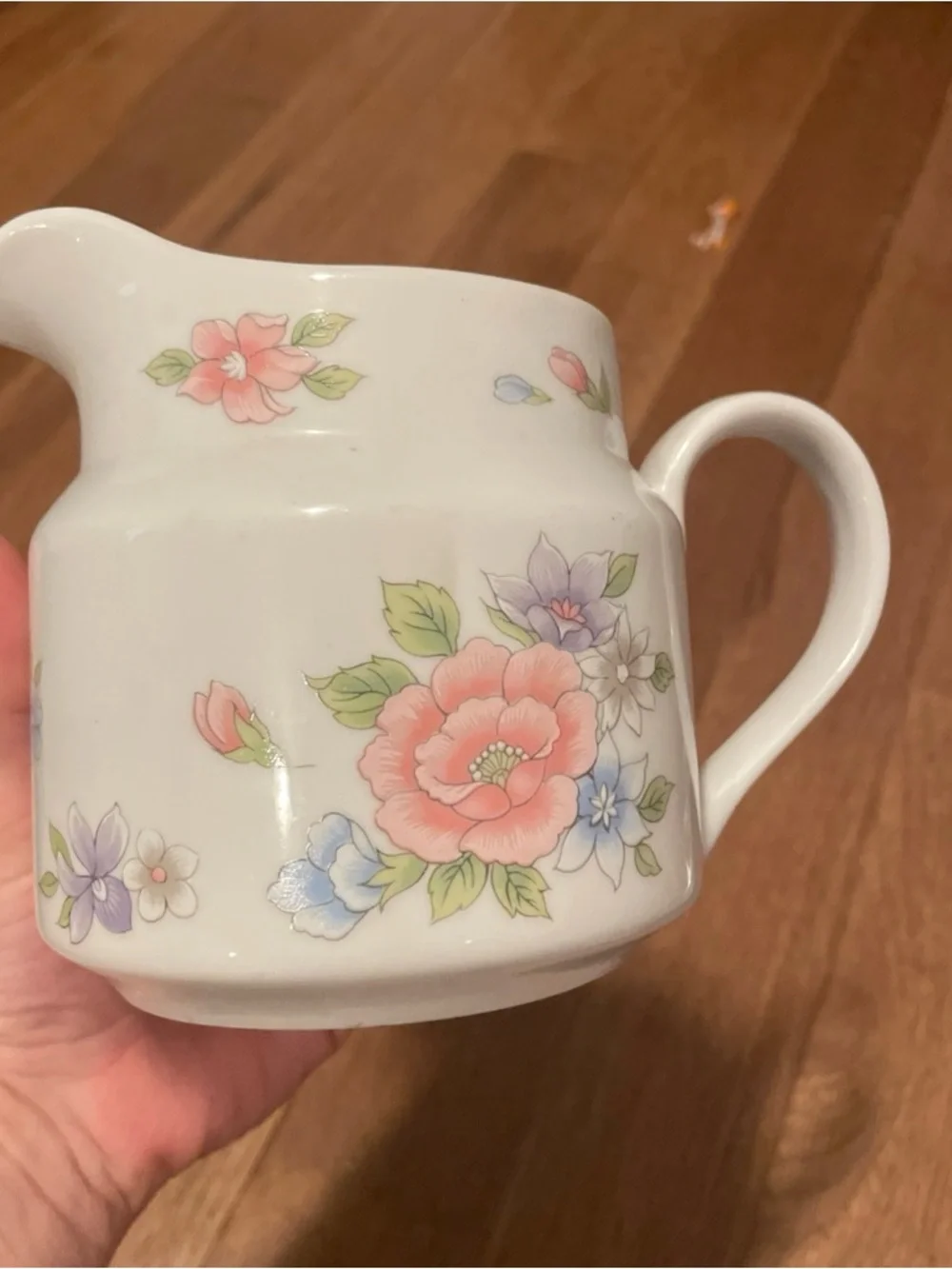 Vintage 1989 Floral Creamer / Gravy Pitcher by F.T.D.A Especially For You Japan
